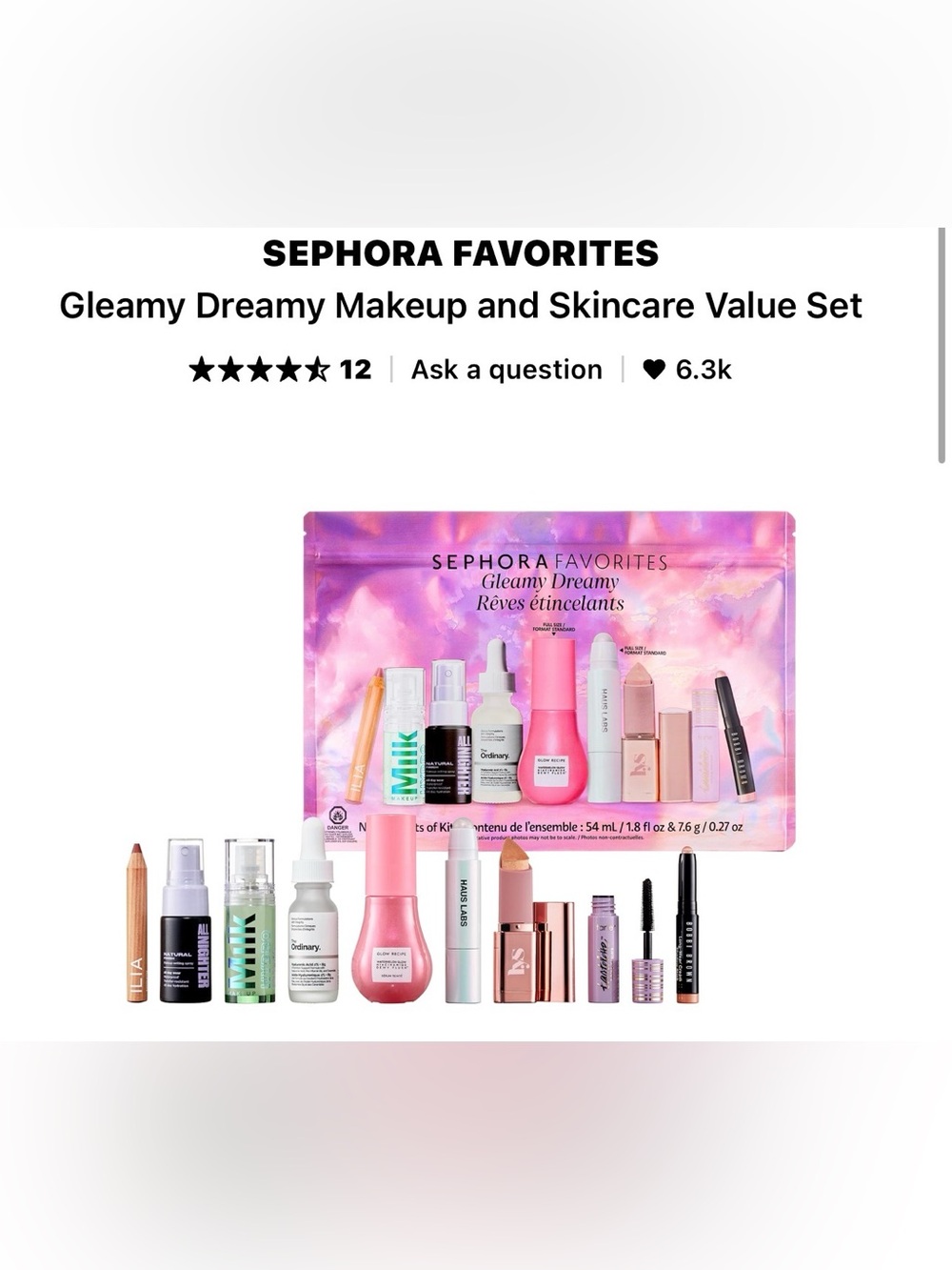 SEPHORA FAV Gleamy Dreamy Makeup & Skincare Value Set - Pink